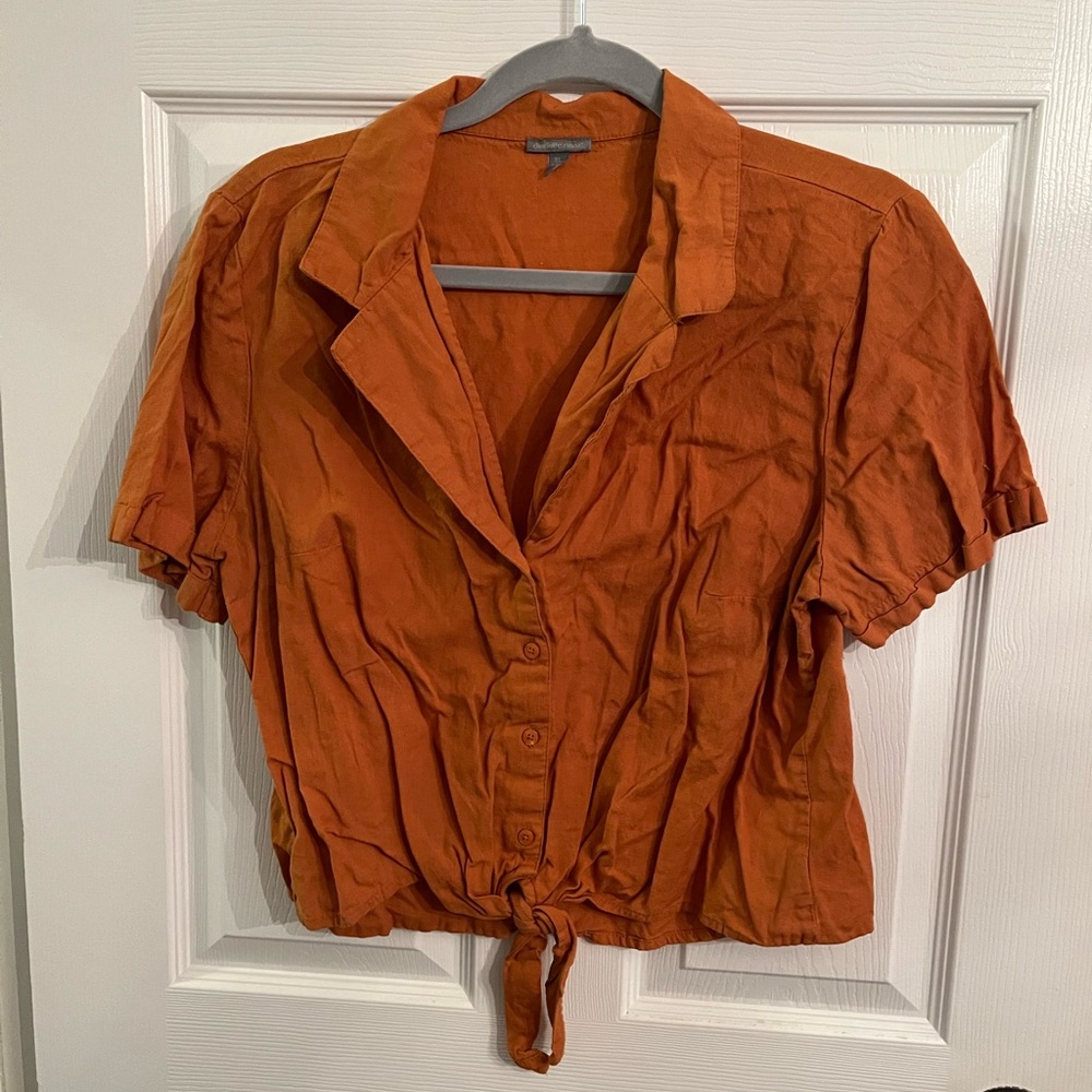 Button down Tie Front Top XL